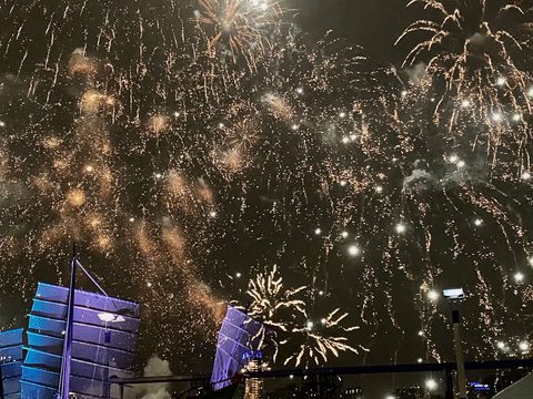 ​Fireworks Light up the Sky over Dadaocheng on Saturday Night