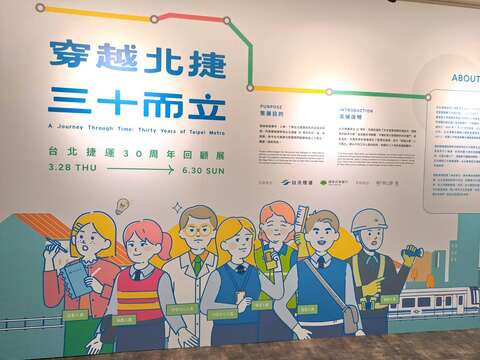 「穿越北捷，三十而立」臺北捷運公司30周年回顧展  即日起至6月底 中山藝文廊免費展出