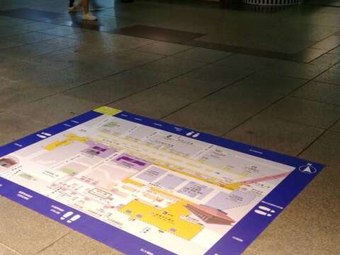 Map Flooring Installed at Taipei Main Station to Help Navigation