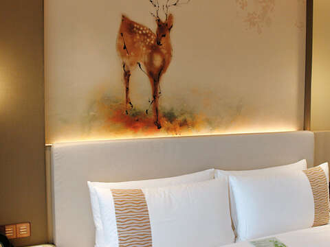 台北美福大飯店將梅花鹿的意象融入飯店裝飾。（攝影／蔡敏姿）