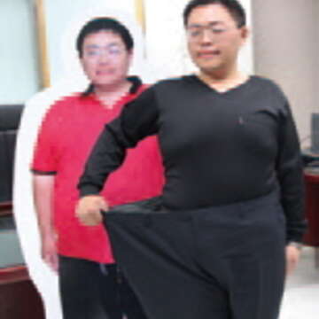 獎勵減重計畫，讓鄭先生成功瘦身約42公斤，找回自信。（攝影／許斌）
