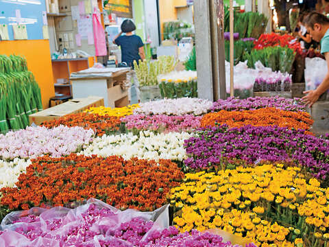 台北花市是民眾採買新鮮花材的好去處。（攝影／林煒凱）