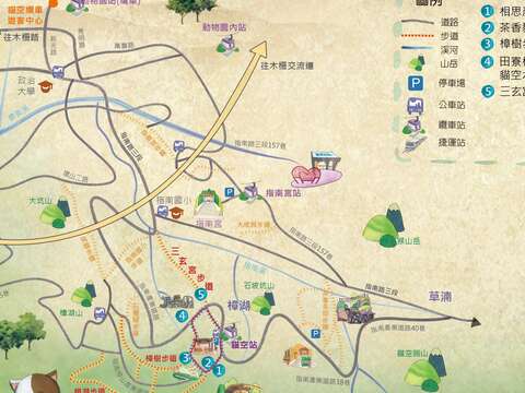 臺北市文山區貓空社區漫遊地圖