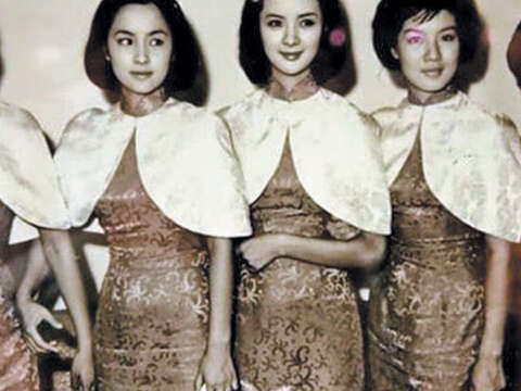 1964年8月6日樂聲戲院正式開幕，邀請女星江青、汪玲、鈕方雨、甄珍、李登惠蒞臨剪綵。（圖／張哲生提供）
