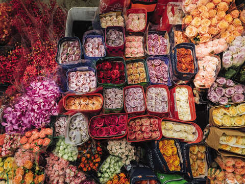 Ching Flowers sells around 60 to 70 varieties of flowers every day including colorful imported roses.
