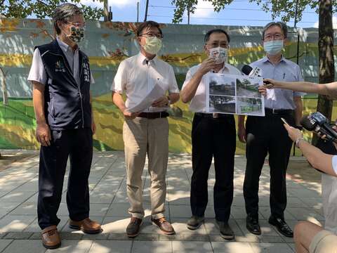 臺北市副市長蔡炳坤出席臺北市撫遠、松山變電所圍牆美化宣傳