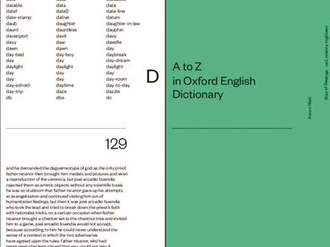 コーディングを使えば、600ページあるオックスフォード辞書の単語を1分でAからZの順に並び替えることができます。(グラフィックデザイン/聶永真)