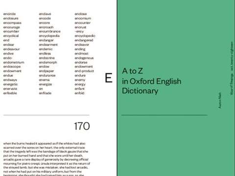 コーディングを使えば、600ページあるオックスフォード辞書の単語を1分でAからZの順に並び替えることができます。(グラフィックデザイン/聶永真)