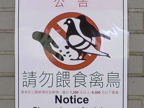 請不要餵食禽鳥