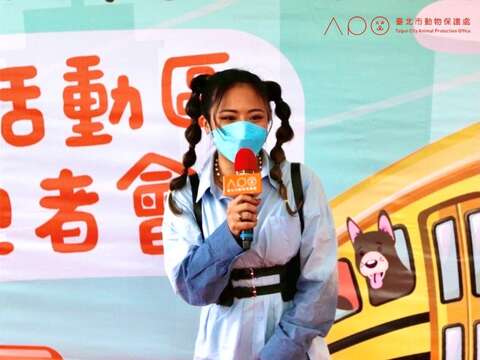 動物保護公益大使夏沐宣傳臺北市動物友善空間及設施
