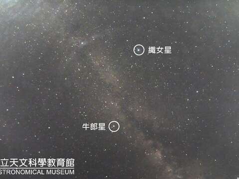 夏季銀河七夕(圖片來源：臺北市立天文科學教育館)