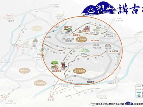 湖山社區地圖(圖片來源：臺北市政府工務局大地工程處)