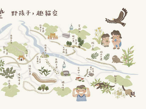 貓空步道地圖(圖片來源：臺北市政府產業發展局)