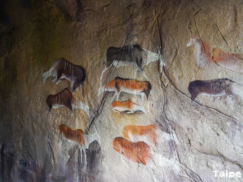 非洲藝術廣場的涵洞兩側繪上了由動物啟發的藝術文化(圖片來源：臺北市立動物園)