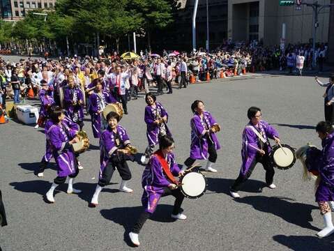現場能感受到熱鬧滾滾的日本傳統祭典氣氛(圖片來源：臺北市政府秘書處媒體事務組)