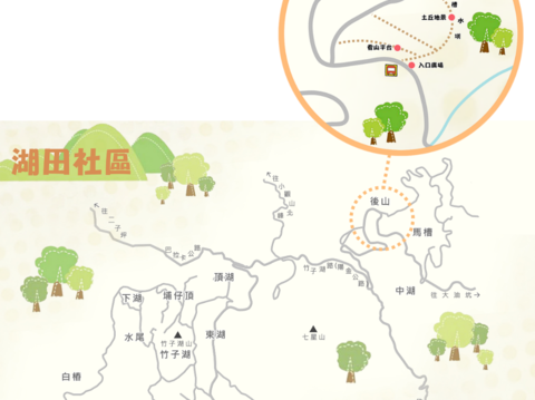 湖田社區地圖(圖片來源：臺北市政府工務局大地工程處)
