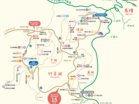 竹子湖園區地圖(圖片來源：臺北市政府工務局大地工程處)