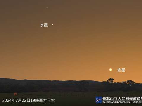 20240722.水星與金星(圖片來源：臺北市立天文科學教育館)