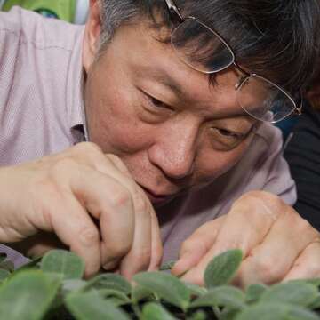 台北市市長柯文哲認為接觸植物、泥土可療癒身心，上任後努力將台北市打造成一座田園城市。（攝影/高讚賢）