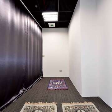 台北探索館2樓設置穆斯林祈禱室，打造友善旅遊環境。(攝影/許宜容）