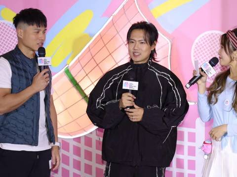 「玖壹壹」洋蔥分享訓練心得,並表示已報名參加世壯運拔河項目,要和世界挑一場。(圖片來源:臺北市政府觀光傳播局)