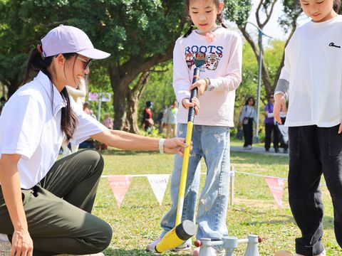 「樂活運動」野餐區設有木球體驗(圖片來源：臺北市政府觀光傳播局)