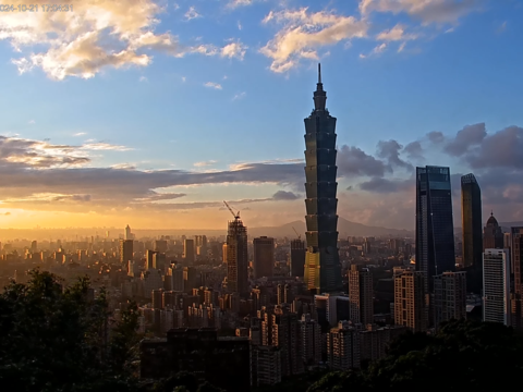 臺北夕陽(圖片來源：臺北市政府觀光傳播局)