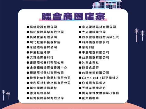 商圈特約店家(圖片來源：臺北市商業處)