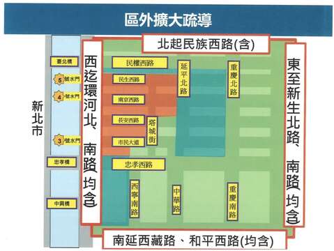 區外擴大疏導(圖片來源：臺北市政府警察局交通警察大隊)