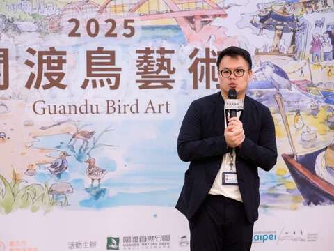 北市產業局陳俊安局長宣布關渡鳥藝術活動正式開跑(圖片來源:臺北市動物保護處產業保育組)