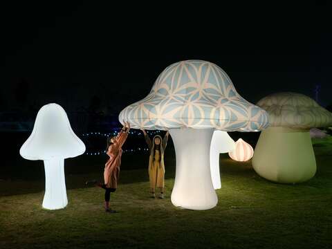 2025白晝之夜_尹子潔《仙女圖》─蘑菇自然生長形成的圓圈,被稱為仙女圈,相傳是仙女夜晚聚會的地方,象徵神秘與幸運(圖片來源:臺北市政府文化局)