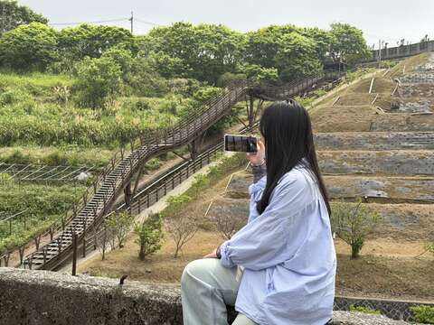 鵝尾山水田旁稻浪棧橋(圖片來源:臺北市政府工務局大地工程處)