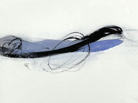 吳丁賢 Wu Ting Hsien|揮, 34.5x27cm, 油畫 Oil on Canvas, 2025