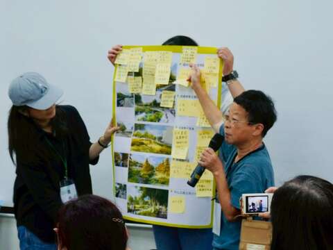 參加人員分享豐富的討論成果（圖片來源：臺北市政府工務局公園路燈工程管理處）