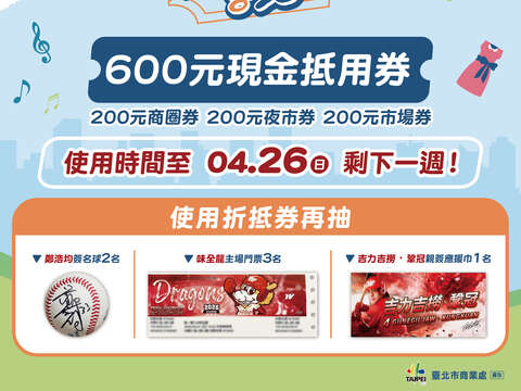 使用現金抵用券抽