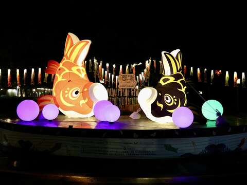 「鯉魚躍龍門」夜色氛圍（圖片來源：臺北市商業處）