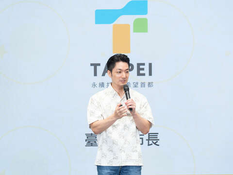 臺北市長蔣萬安致詞重現寶可夢經典台詞,歡迎訓練家們一同來臺北共同慶祝寶可夢30週年生日快樂!(圖片來源:臺北市政府觀光傳播局)