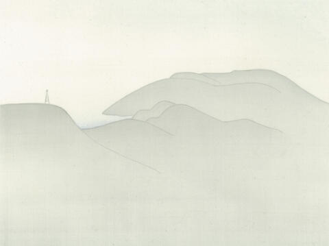 簡翊洪,《一瓢海水》,2021,水墨設色絹本,19x26cm