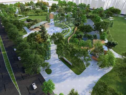 榮星花園公園改造後示意圖(圖片來源:臺北市政府工務局公園路燈工程管理處)