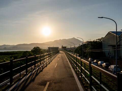 照片2一社子島夕陽（圖片來源：臺北市政府工務局大地工程處）