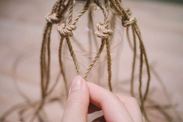 清涼提著走    DIY麻繩杯袋