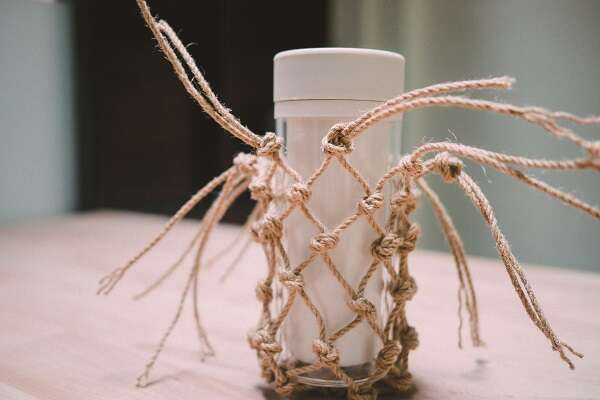 清涼提著走    DIY麻繩杯袋