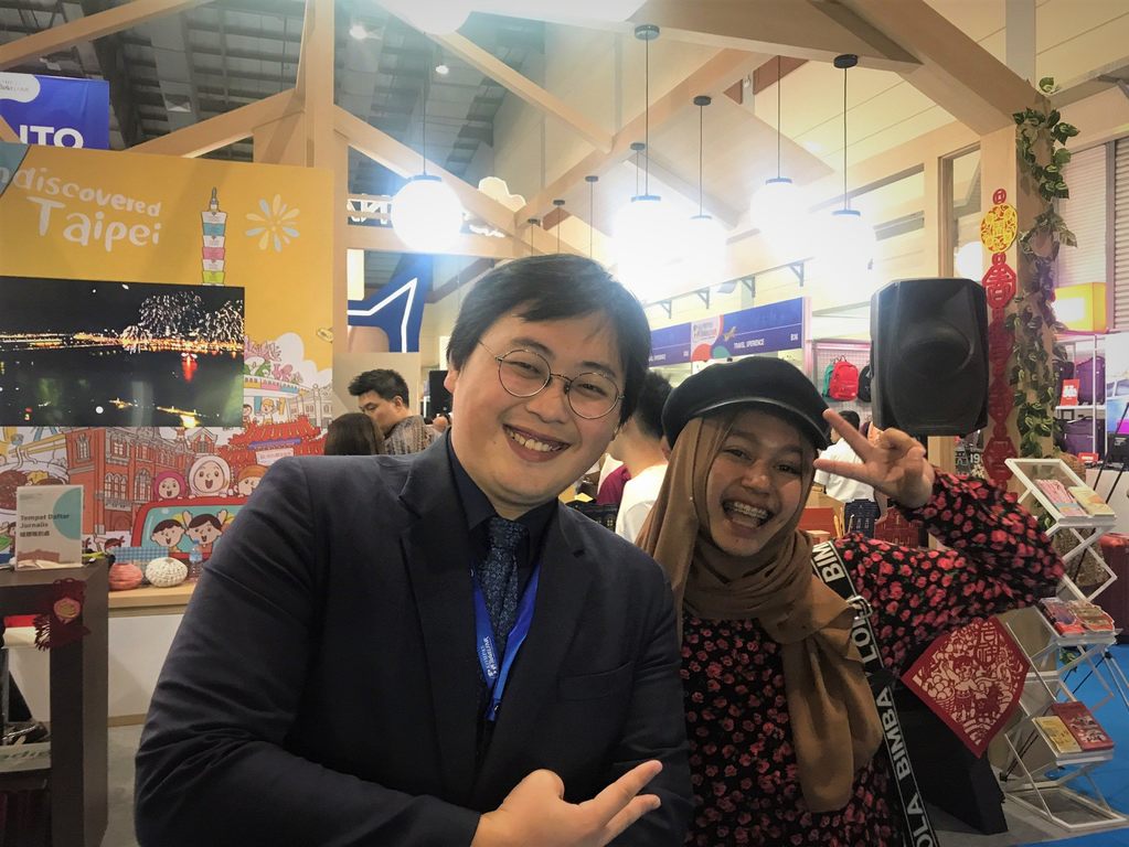 印尼網紅Yusi_Fadila來到旅展現場分享臺北旅遊體驗
