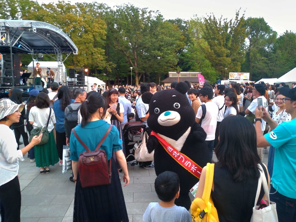 Taiwan_Plus_熊赞代表台北市政府观光传播局前往日本上野参加Taiwan_plus活动，可爱魅力吸引众多日本旅客。
