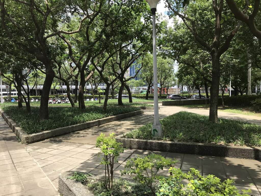 1.长满地被植物的北势湖公园