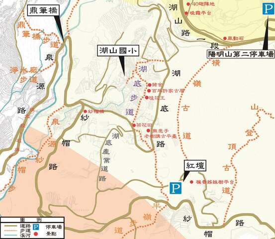 新湖山社区 景点串连图
