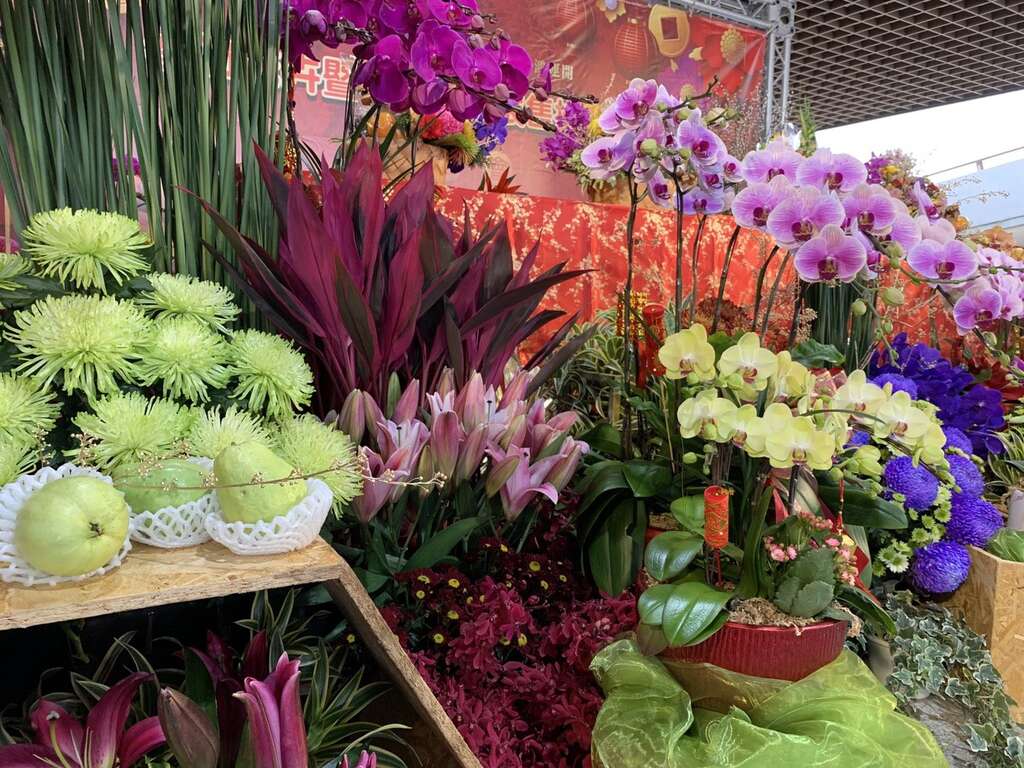 春節期間花市結合農特產品共同行銷