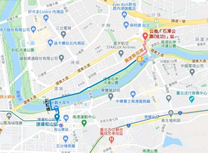成美右岸河滨花海 位置示意图