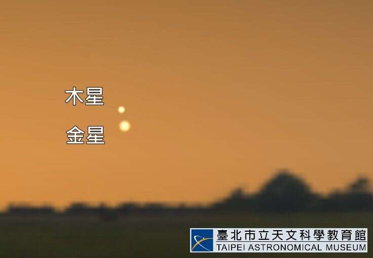 初一清晨南方天空可見木星合金星