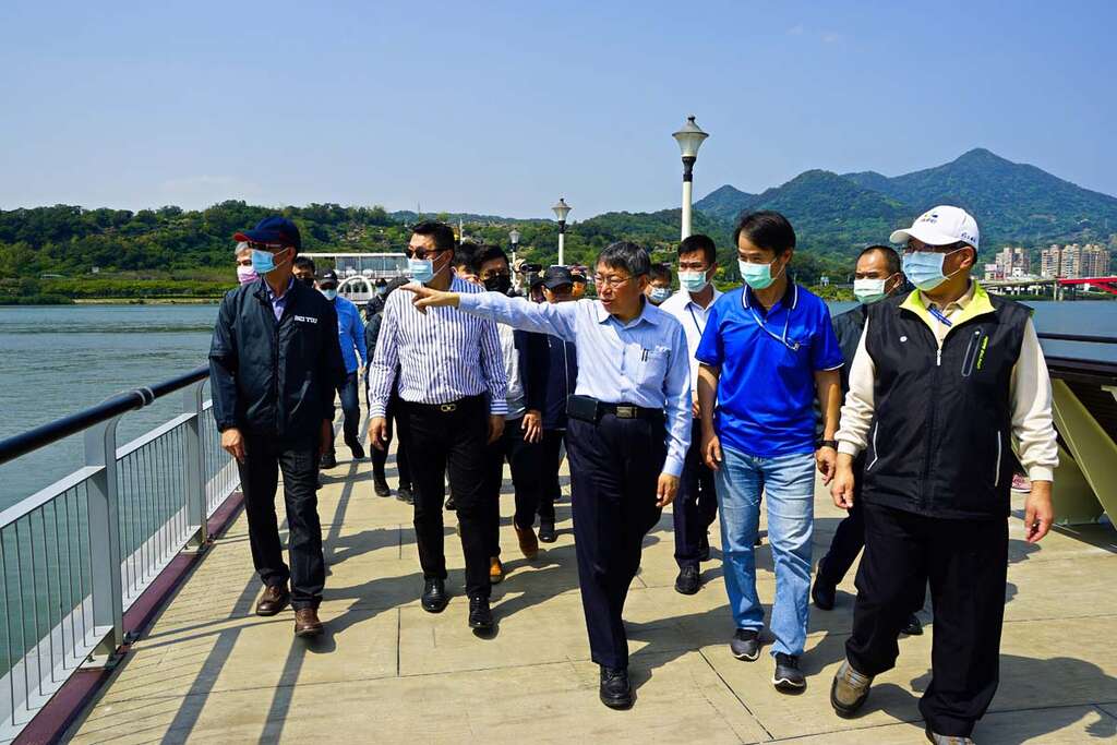 關渡碼頭周邊設施改善工程開幕典禮-視察碼頭周邊設施_高讚賢攝